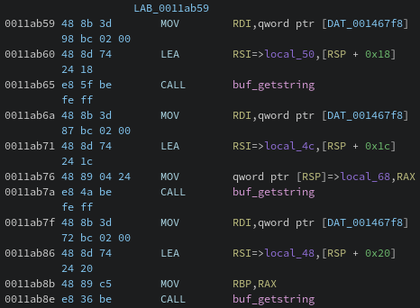 Buffer Getstring Calls